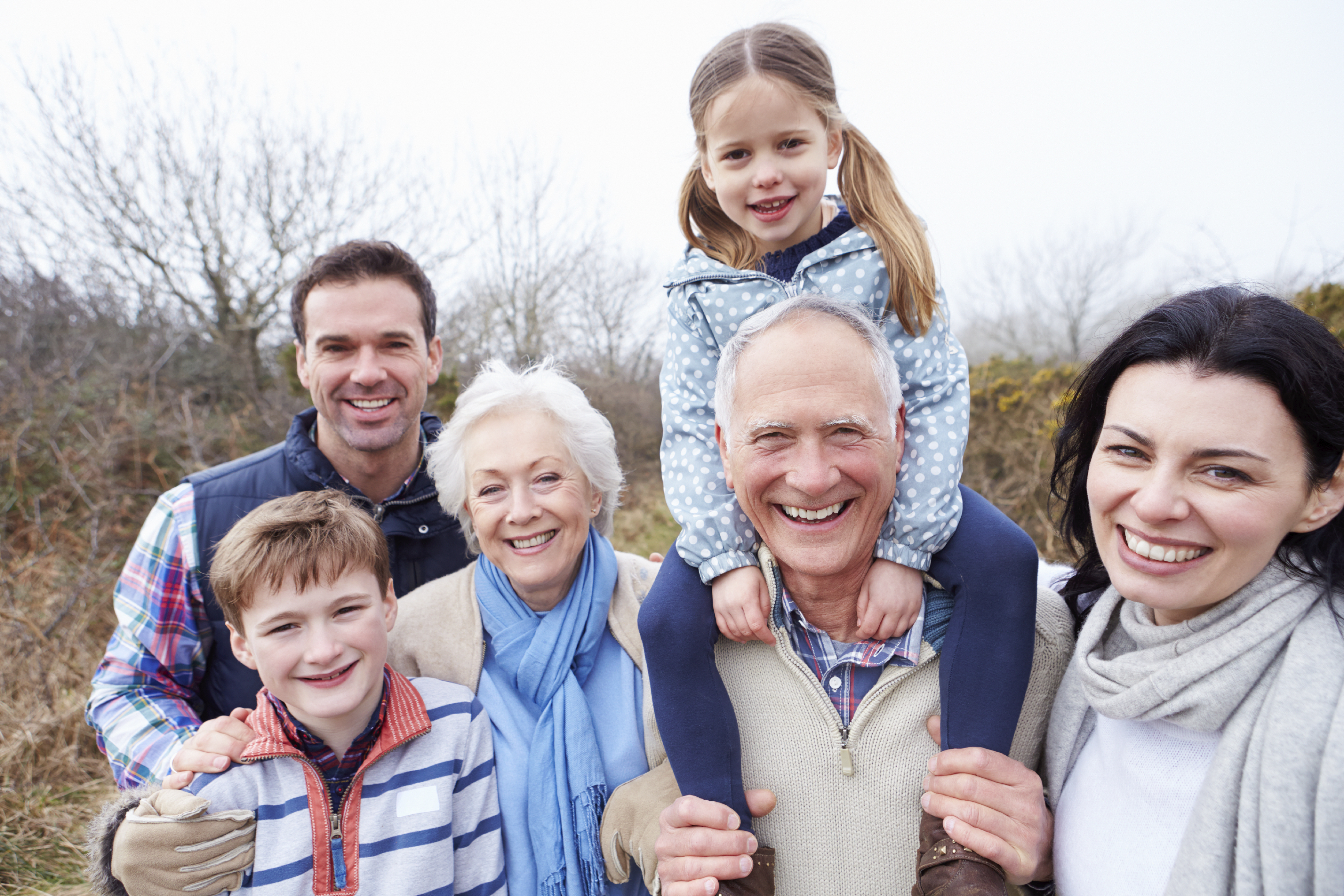 Portrait Of Multi Generation Family On Countryside Walk