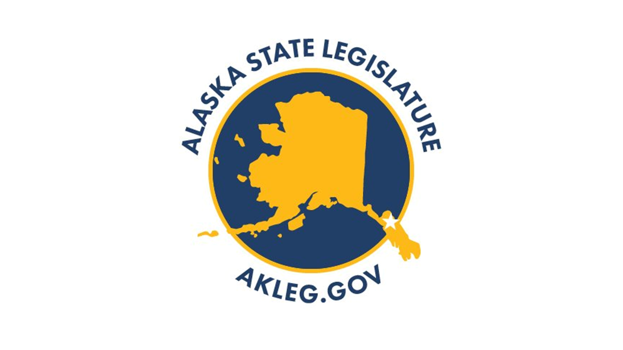 Logo for the Alaska State Legislature, with the website AKLEG.gov