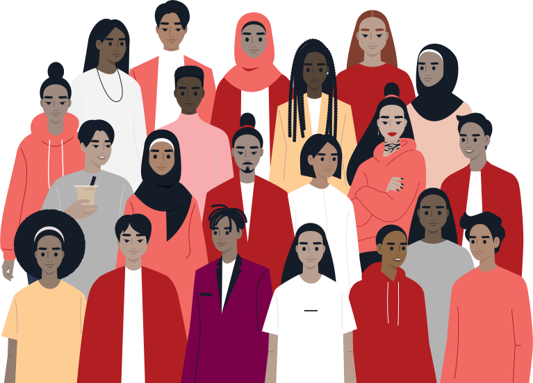 Illustration of African American people