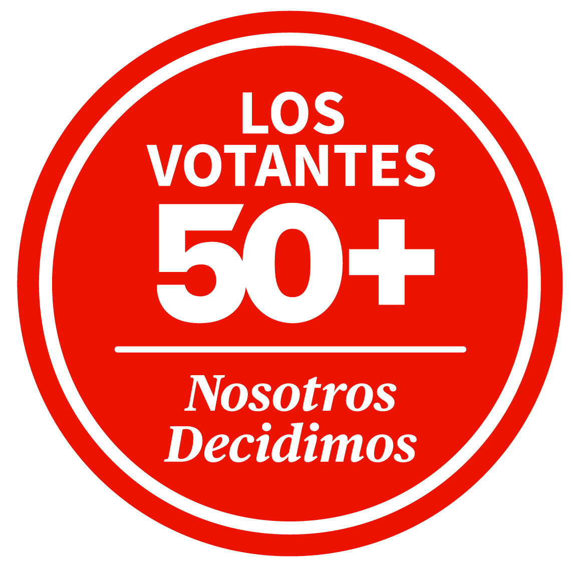 Voters 50+: Our Voices Decide Logos - Spanish
