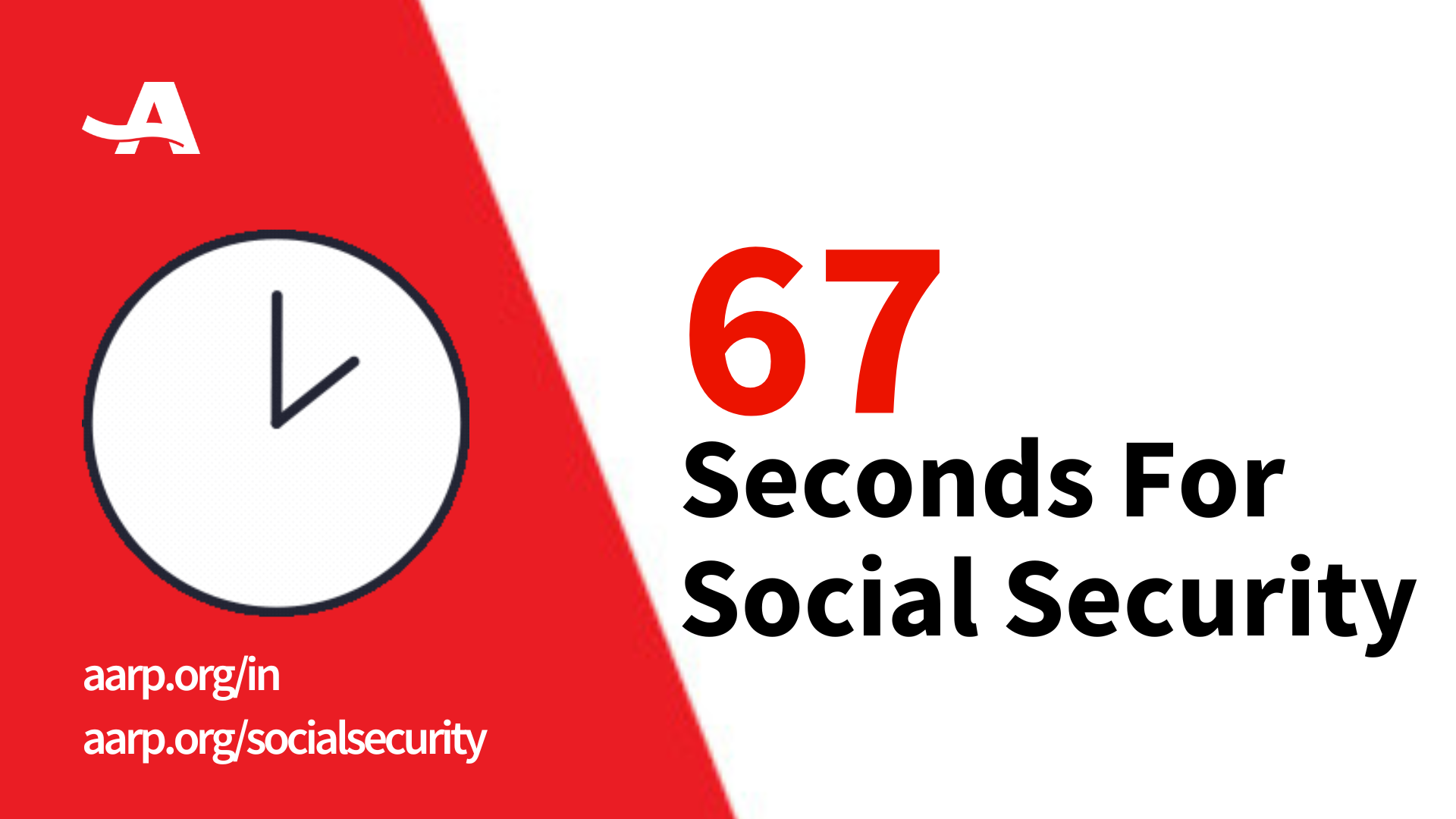 67 Seconds for Social Security Graphic