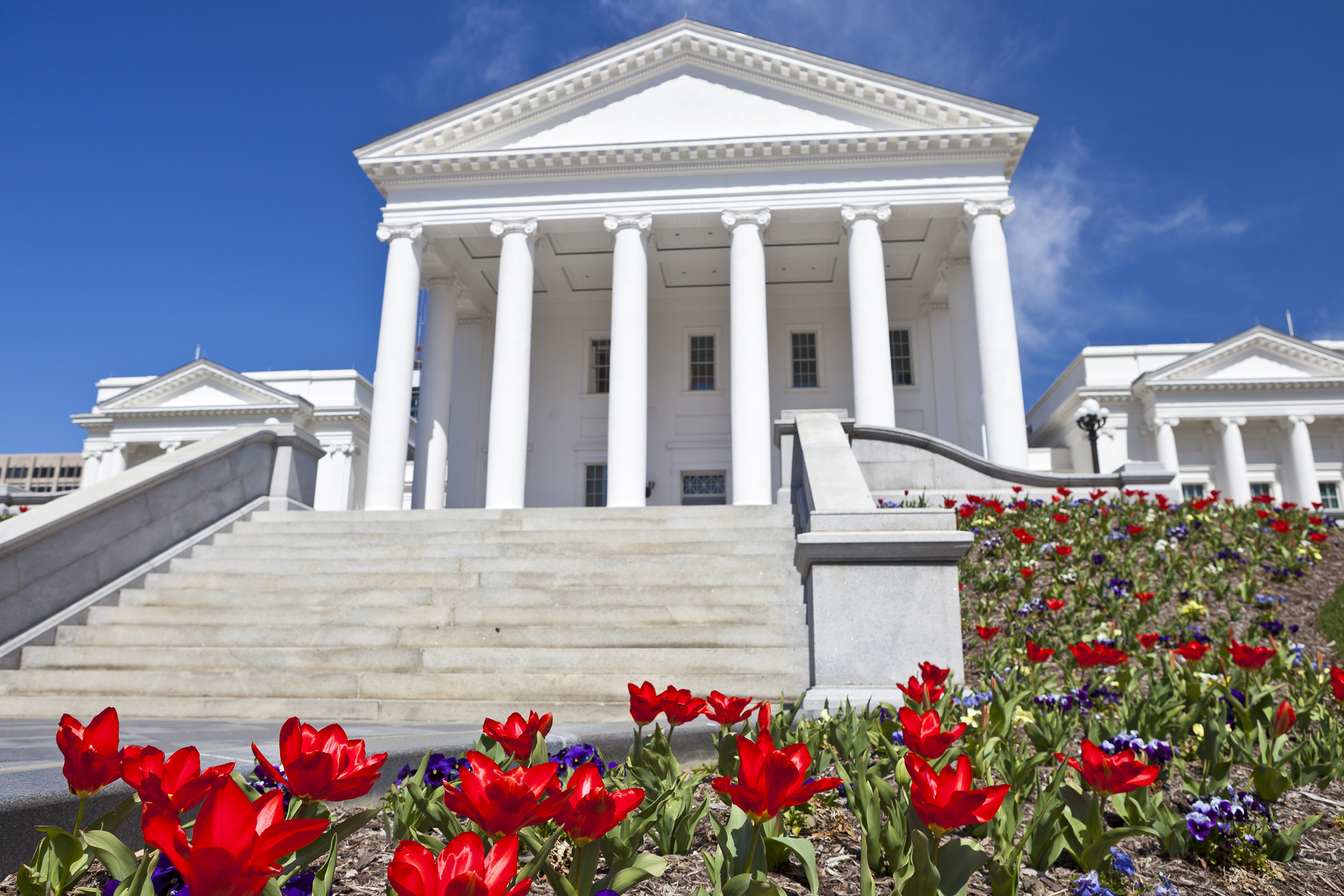 Virginia State Capitol In Richmond, VA During The Spring