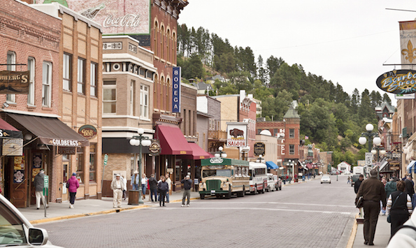 Upper Main Street in Deadwood, South Dakota