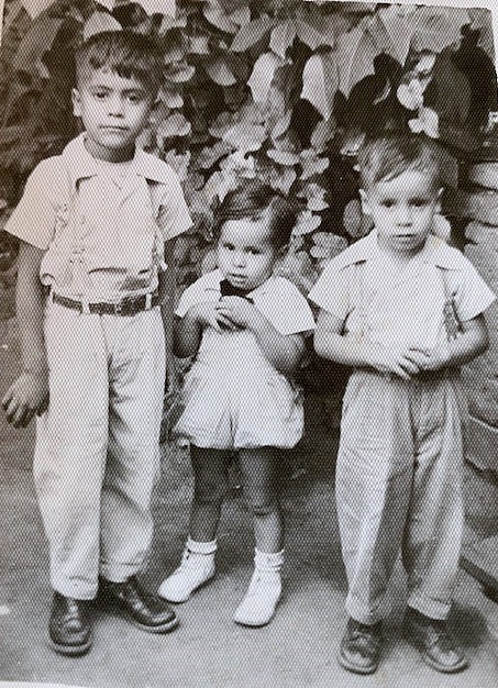 Young Joe with his two younger brothers in Mexico