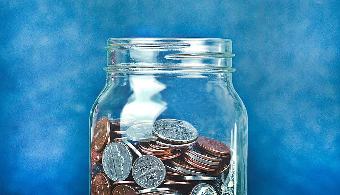 Jar with coins