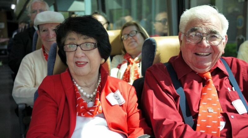 Ollie Besteiro, state president, on the way to AARP Texas' lobby day