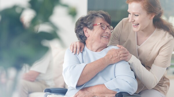 Patient and caregiver spend time together