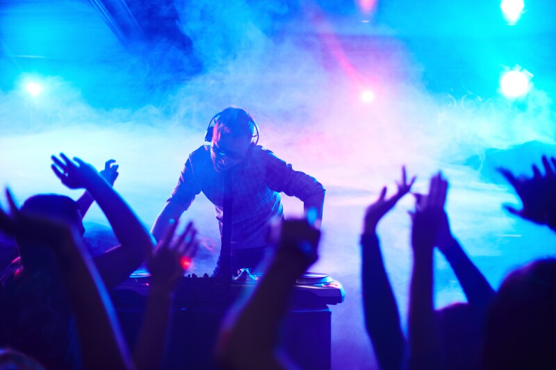 Deejay in club