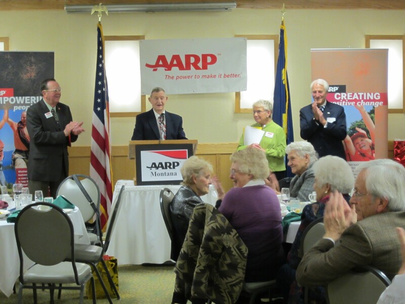 Tom Altmaier being awarded with the 2012 AARP Andrus Award