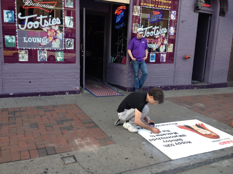 Wynonna Chalk Art at Tootsies Orchid Lounge