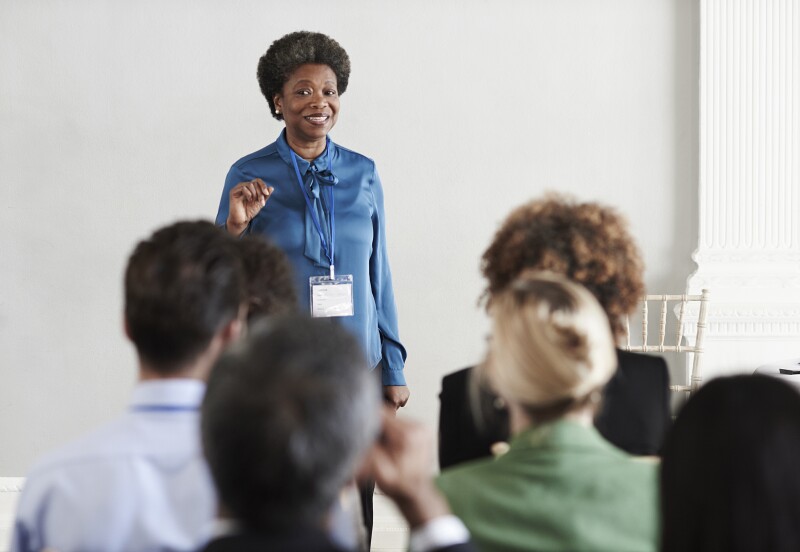 Group of people at a business conference