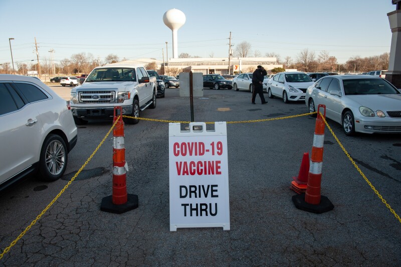Covid-19 Vaccine Drive-Thru As Mississippi DOH Announces End Of State Supply