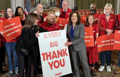 AARP NY Members to Gov. Hochul: Thank You for Adding $45M for Aging Services to Budget Plan