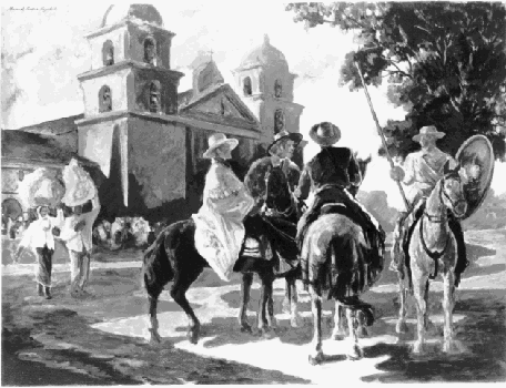 Santa_Barbara,_California-painting_of_mission