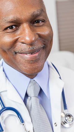 Senior African American Male Doctor With Stethoscope