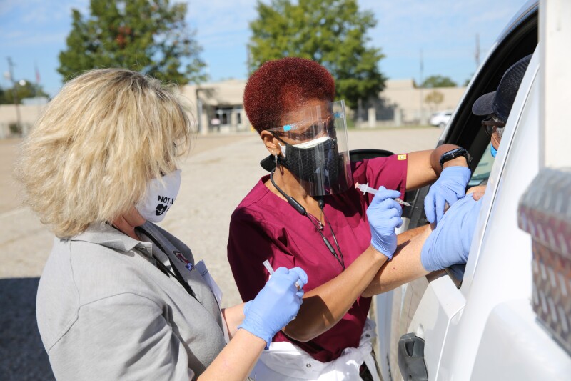 Mass Covid Vaccination Gets A Dry Run An A Louisiana Parking Lot