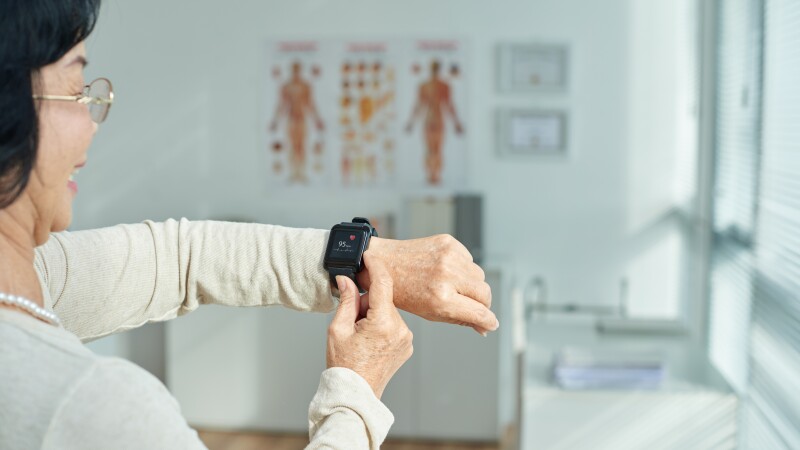 Senior Woman with Fitness Tracker