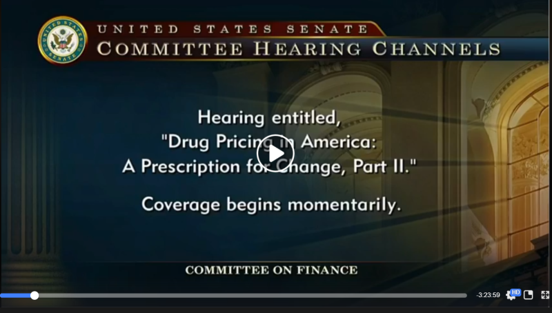 Hearing Drug Pricing in America