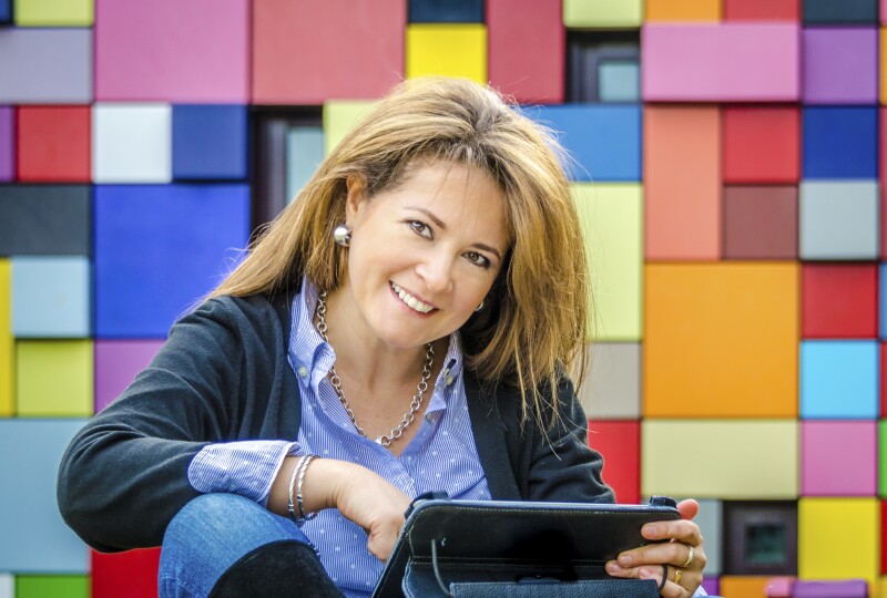 Woman using tablet