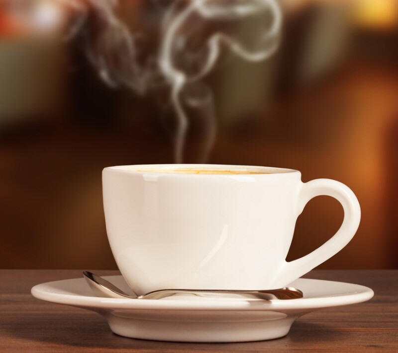 Coffee drink in cafeteria