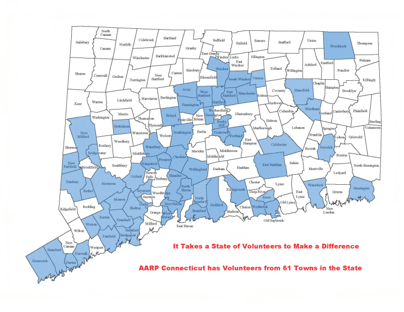 CT State map - volunteers