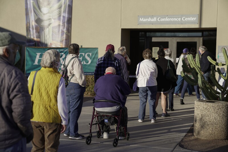 Tucson Medical Center Administers Covid-19 Vaccinations To Group 1B