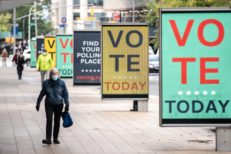 New York Residents Cast Ballots For 2020 U.S. Presidential Election
