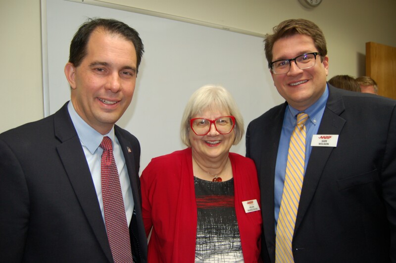 Sam and Helen with the Governor