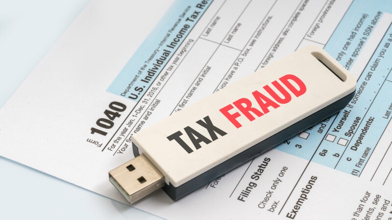 Pendrive and text with tax conceptual.