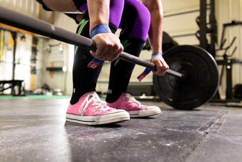 Linda Smith preparing a lift