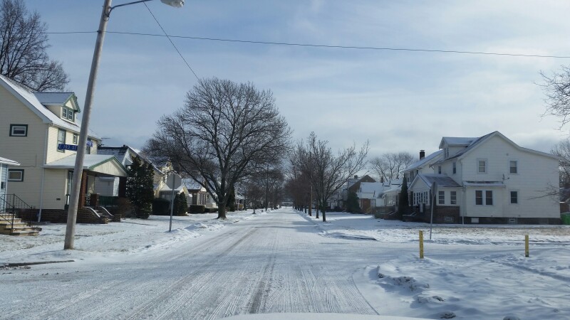 Residential Area In Winter