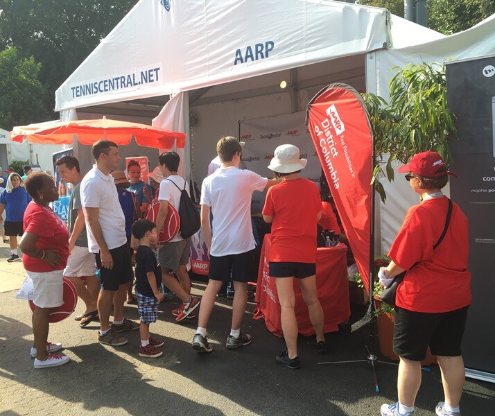 Wednesday at the AARP booth