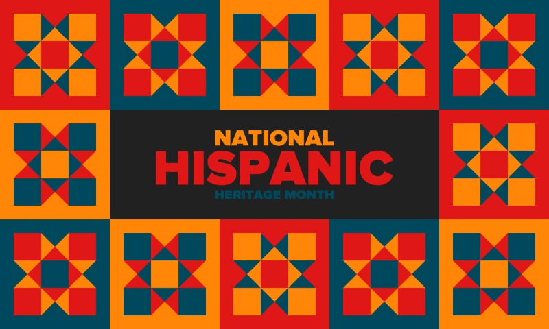 National Hispanic Heritage Month in September and October. Hispanic and Latino Americans culture. Celebrate annual in United States. Poster, card, banner and background. Vector illustration