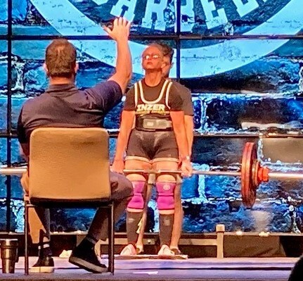 Linda Smith setting a new personal record for the deadlift in July