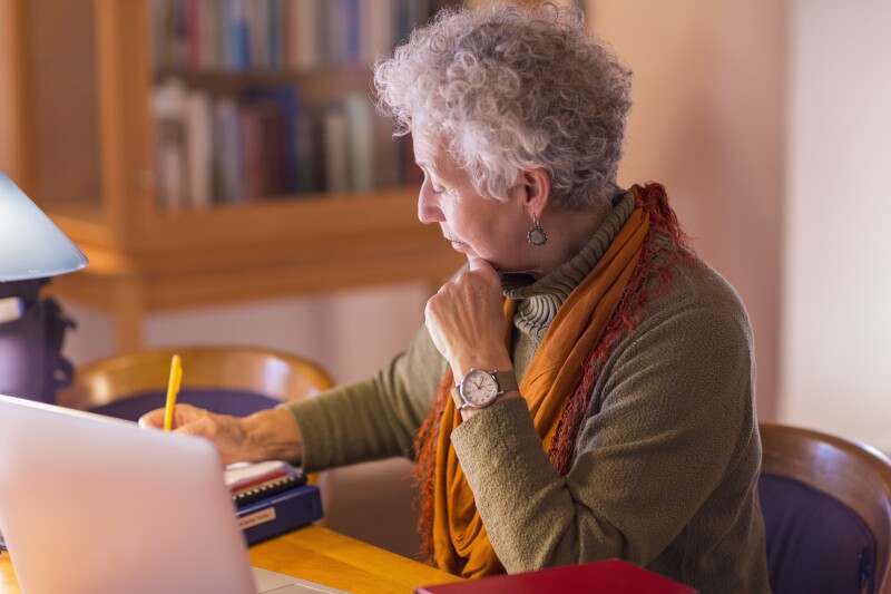 woman at computer