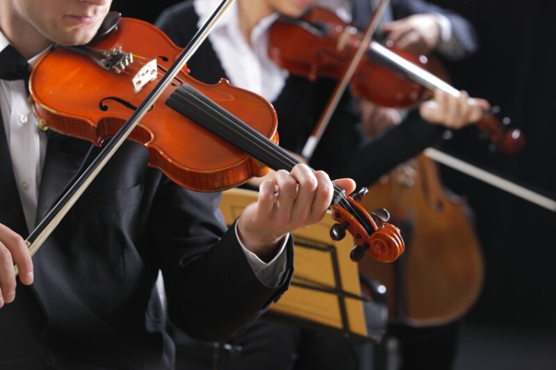 Classical music. Violinists in concert