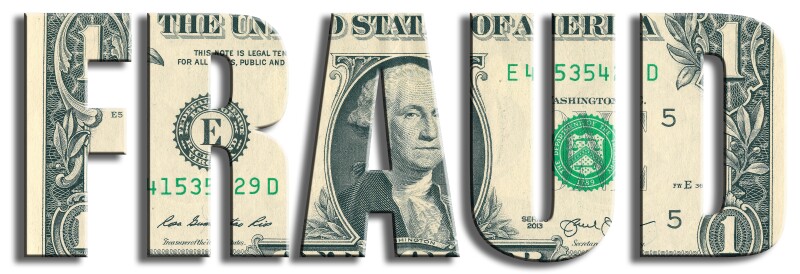 Fraud or money waste crime. US Dollar texture.