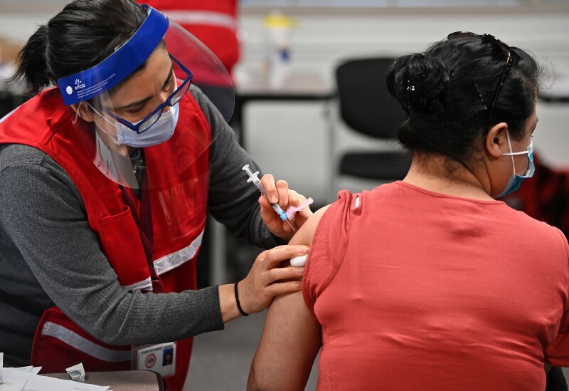 Fairfax, Virginia Health Care Workers Get Covid 19 Vaccine Shots