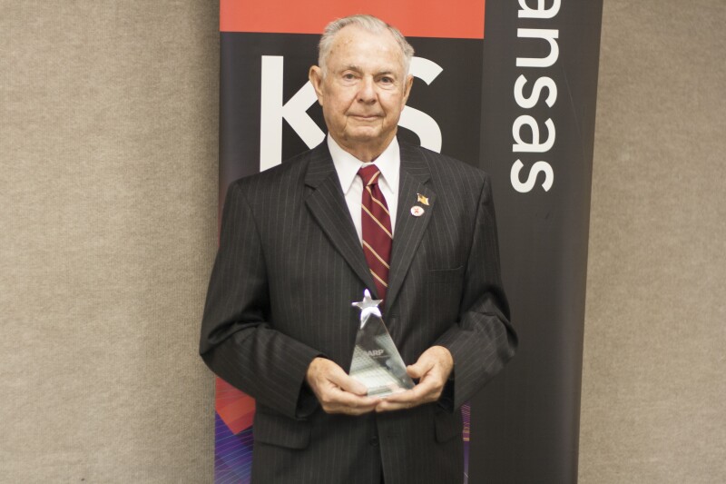 Bob Roberts with award 2015