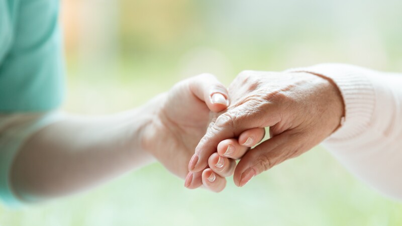 Hand of nurse