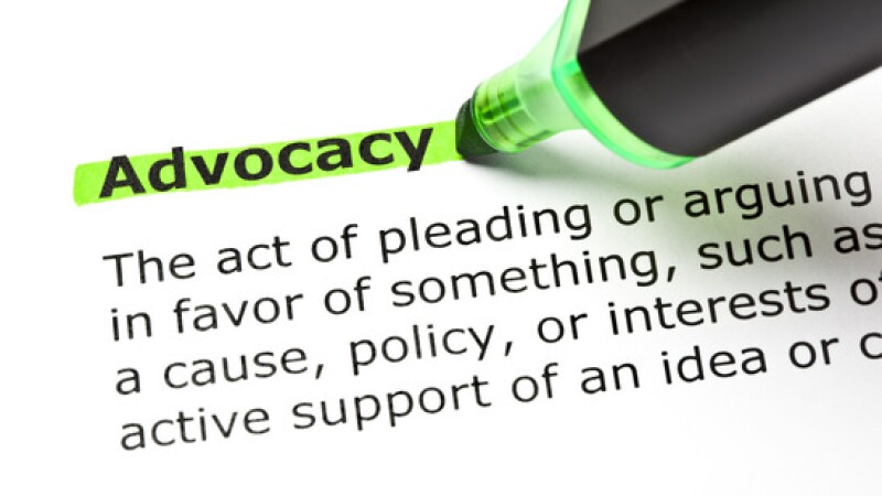 ADVOCACY highlighted in green