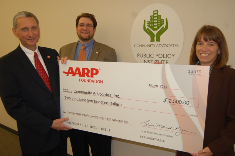 AARP donates to Community Advocates