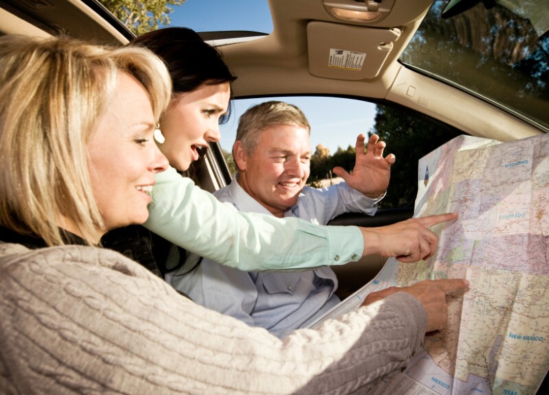 Driving with Utah map