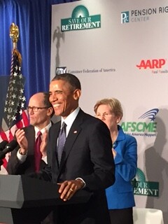 POTUS at podium -smiling
