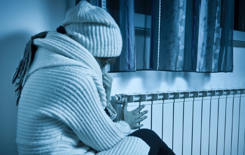 Cold house stock photo