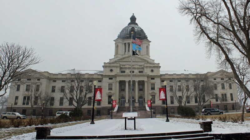 South Dakota State Capitol in Winter