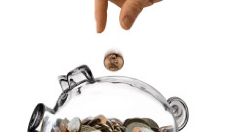 Piggy Bank Savings Female Half Filled