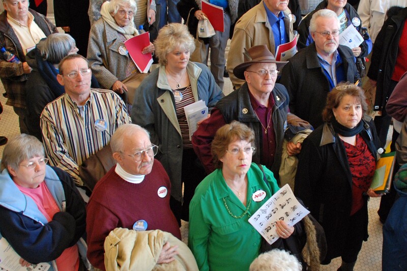 Citizens at the Utah State Capitol