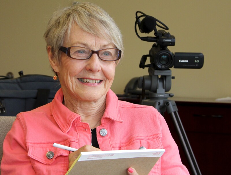 Trudy on Camera