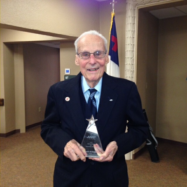 Frank with award